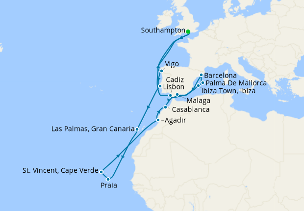 Cruise Itinerary Map