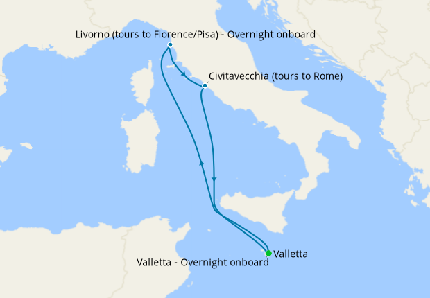 Cruise Itinerary Map