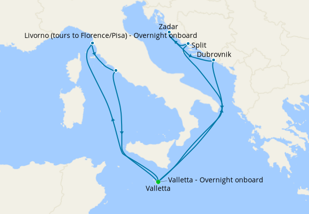 Cruise Itinerary Map