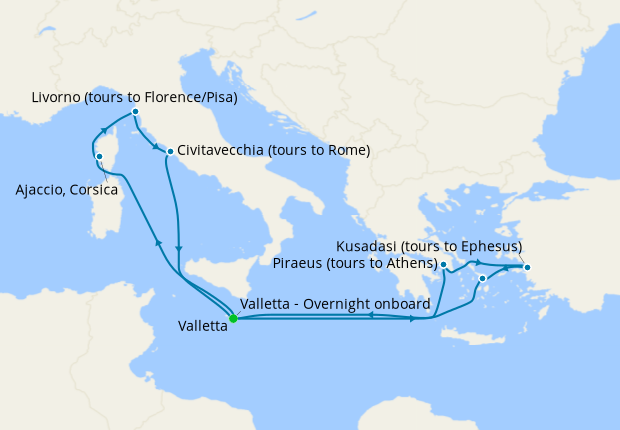 Cruise Itinerary Map