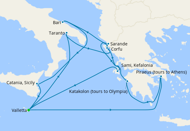 Cruise Itinerary Map