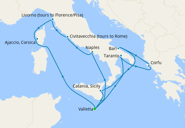 Cruise Itinerary Map