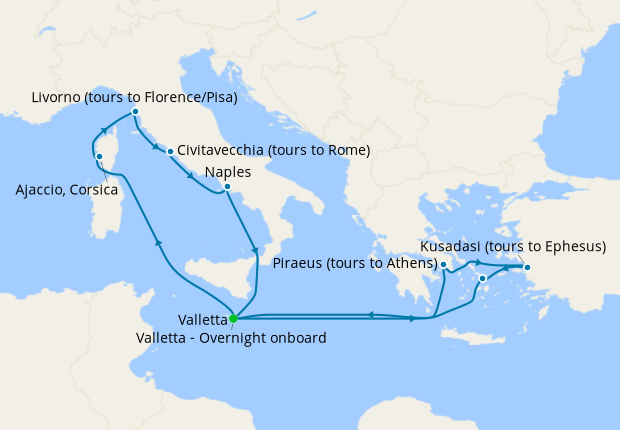 Cruise Itinerary Map