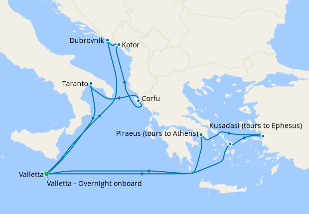 Cruise Itinerary Map