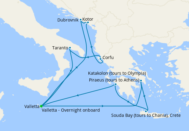 Cruise Itinerary Map
