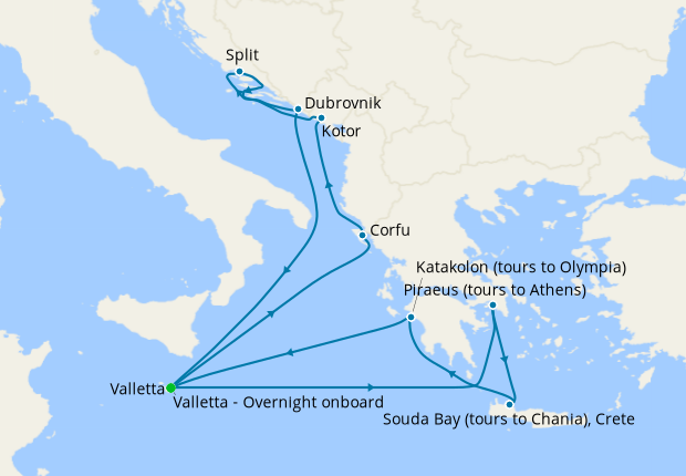 Cruise Itinerary Map