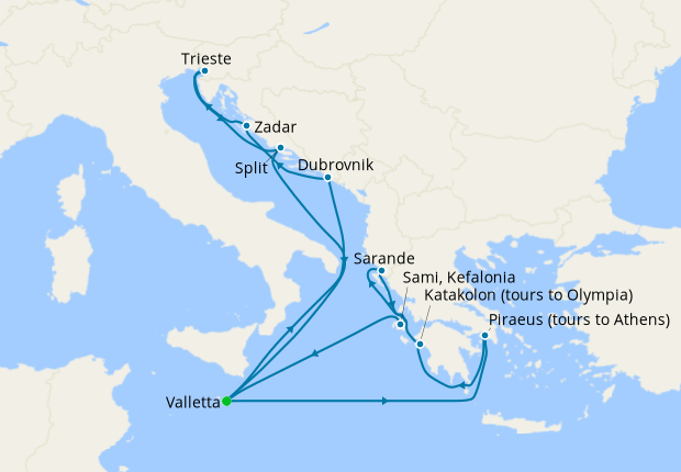 Cruise Itinerary Map