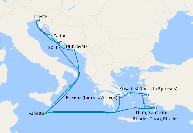 Cruise Itinerary Map