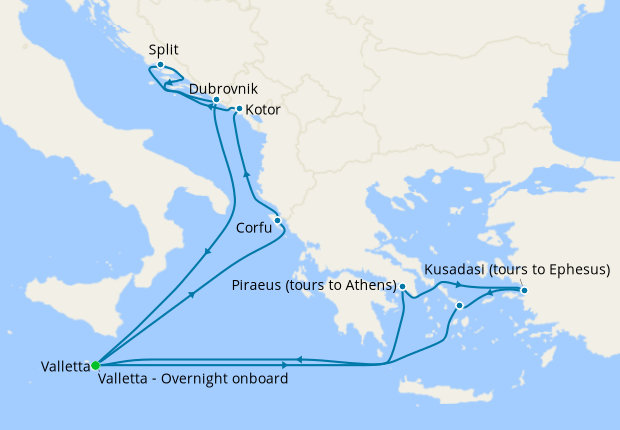 Cruise Itinerary Map