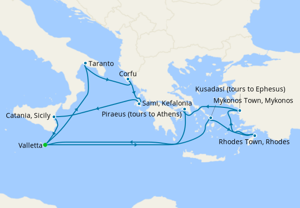 Cruise Itinerary Map