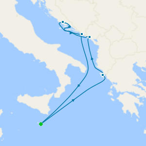 Greece, Montenegro & Croatia from Malta