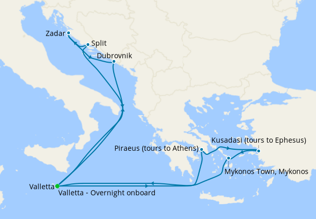 Cruise Itinerary Map