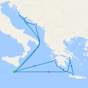 Adriatic Coast & Greece from Malta