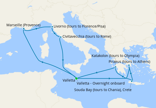 Cruise Itinerary Map