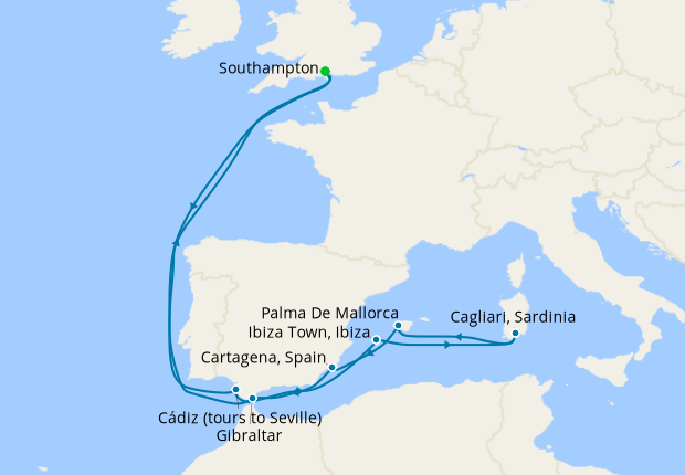 Cruise Itinerary Map