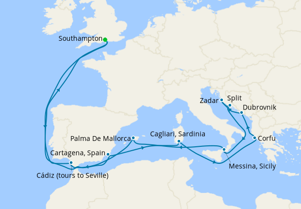 Cruise Itinerary Map