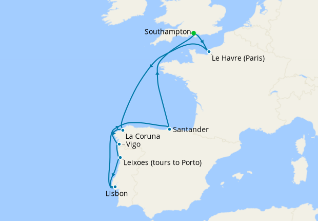 Cruise Itinerary Map