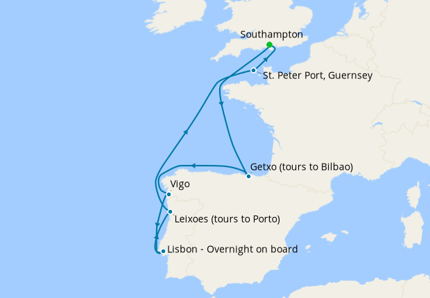 Cruise Itinerary Map