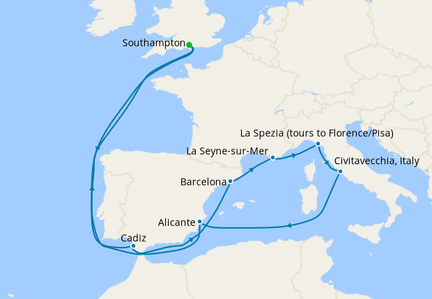 Cruise Itinerary Map