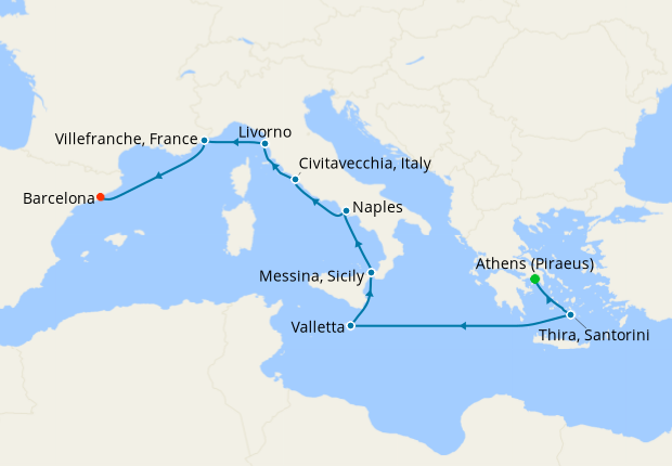 Cruise Itinerary Map