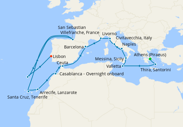 Cruise Itinerary Map