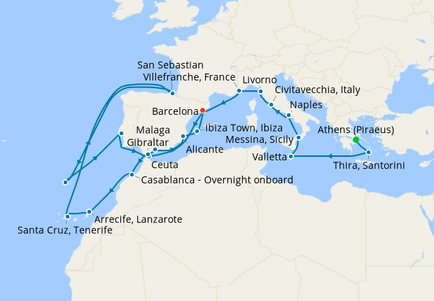 Cruise Itinerary Map