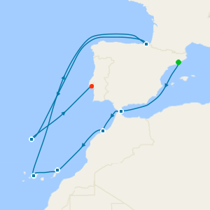 A Journey of Atlantic Light & Volcanic Shores from Barcelona to Lisbon