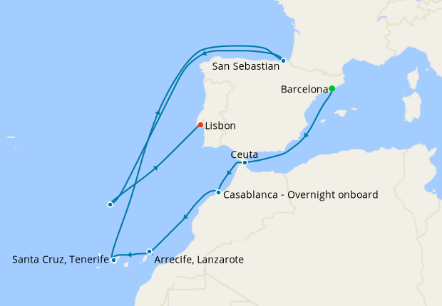 Cruise Itinerary Map