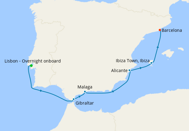 Cruise Itinerary Map