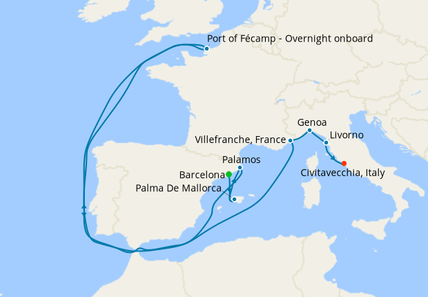 Cruise Itinerary Map