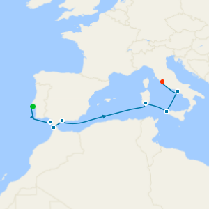 A Journey of Golden Evenings & Southern Shores from Lisbon to Rome