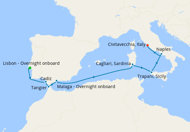 Cruise Itinerary Map