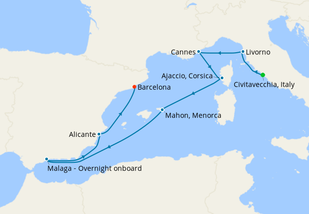 Cruise Itinerary Map
