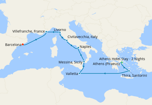 Cruise Itinerary Map