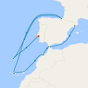 A Journey of Atlantic Light & Volcanic Shores from Barcelona to Lisbon with Stay