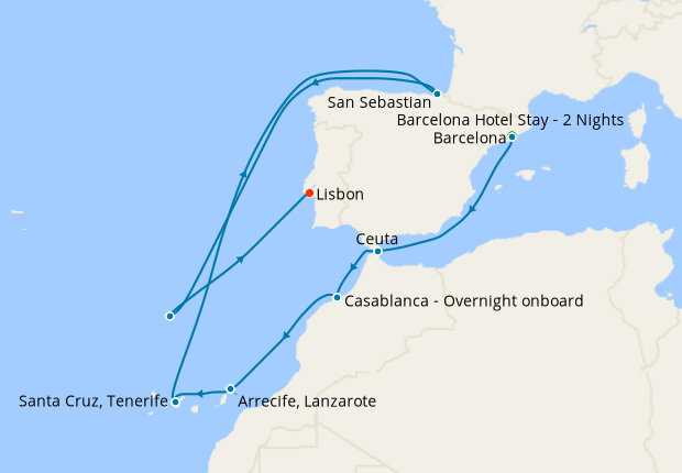 Cruise Itinerary Map