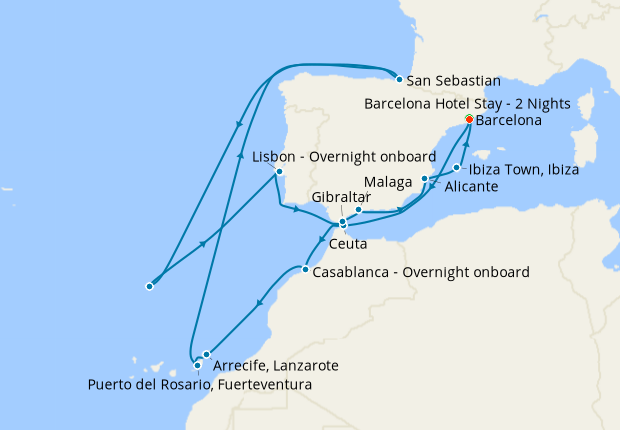 Cruise Itinerary Map