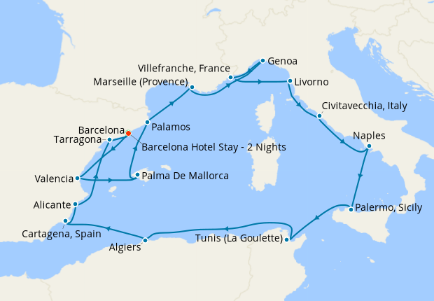 Cruise Itinerary Map