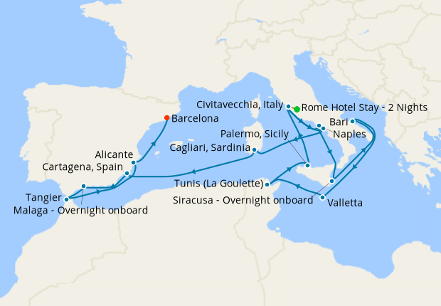 Cruise Itinerary Map