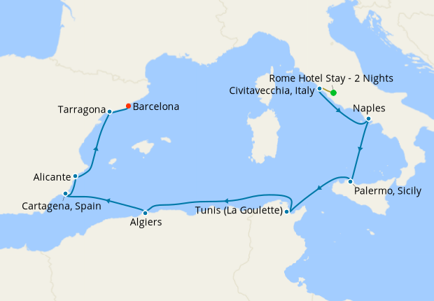 Cruise Itinerary Map