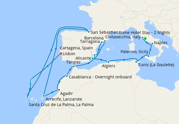 Cruise Itinerary Map