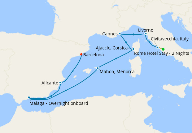 Cruise Itinerary Map