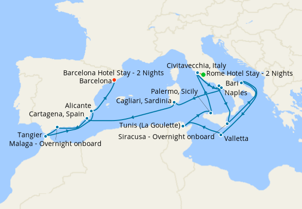 Cruise Itinerary Map