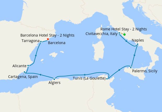 Cruise Itinerary Map