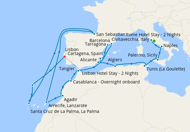 Cruise Itinerary Map