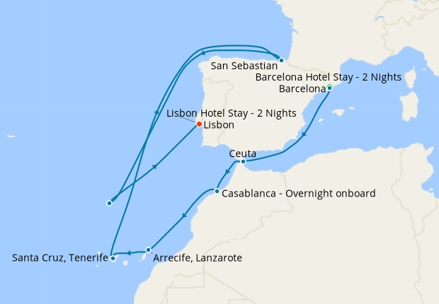 Cruise Itinerary Map