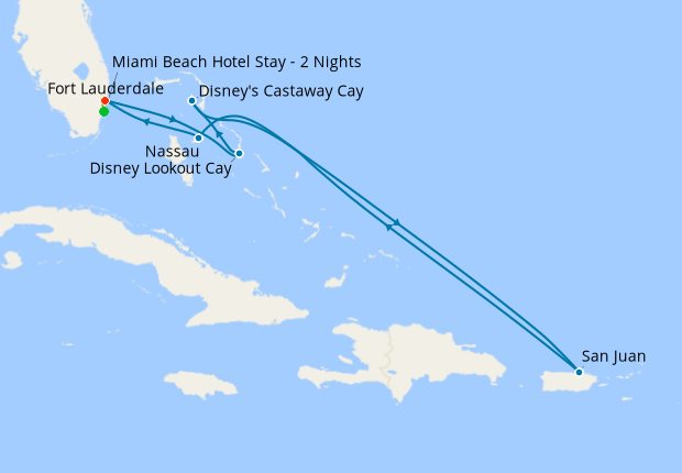 Cruise Itinerary Map