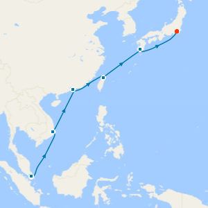 Singapore city and Sentosa Island Stays with Vietnam, Hong Kong, Taiwan & Japan Cruise