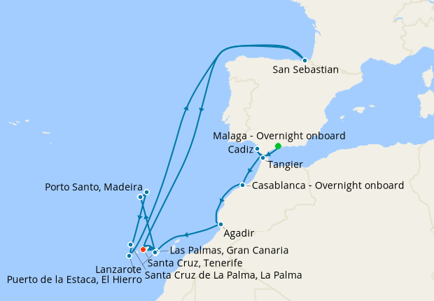 Cruise Itinerary Map
