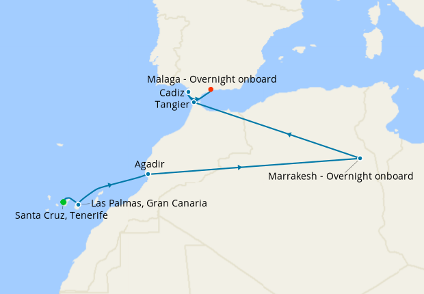 Cruise Itinerary Map